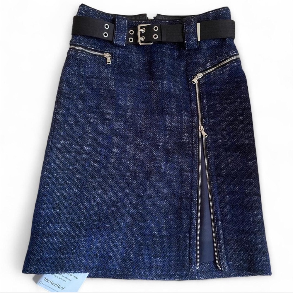 Marc by Marc Jacobs Wool Tweed Zippered Moto Midi Skirt ✨